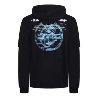 Off-White T-shirt imprimé en coton noir pour homme