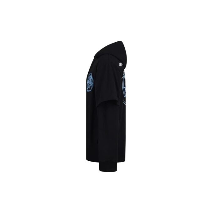 Off-White T-shirt imprimé en coton noir pour homme
