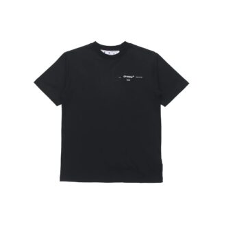 Off-White T-shirt à manches courtes avec motif flèche dans le dos, version standard, noir Off-White T-shirt à manches courtes avec motif flèche dans le dos, version standard, noir