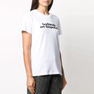Off-White T-shirt à manches courtes slim fit avec impression de slogan et alphabet, blanc Off-White T-shirt à manches courtes slim fit avec impression de slogan et alphabet, blanc