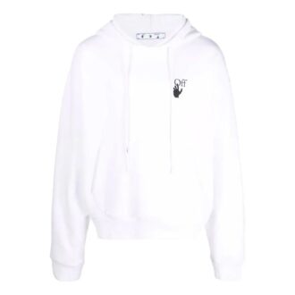 Off-White T-shirt à manches longues imprimé unie pour homme, collection printemps-été 2022, blanc Off-White T-shirt à manches longues imprimé unie pour homme, collection printemps-été 2022, blanc