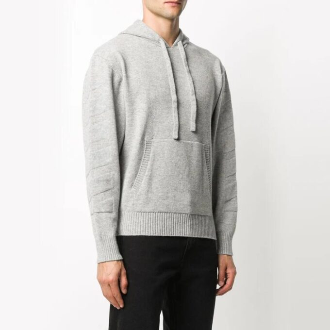 Off-White T-shirt à manches rayées pour homme, gris