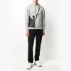 Off-White T-shirt à manches rayées pour homme, gris