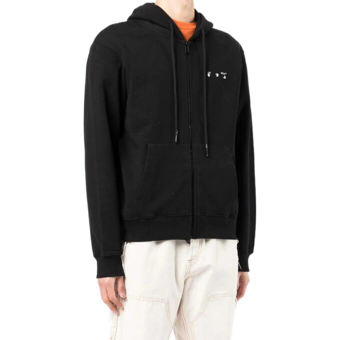 Off-White T-shirt noir à fermeture éclair Caravaggio pour homme SS22