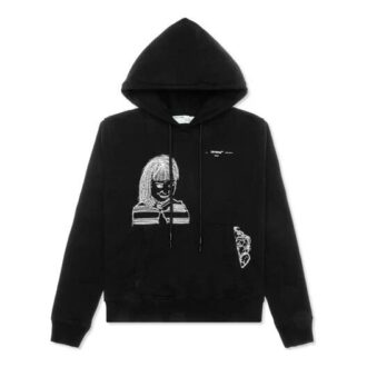Off-White T-shirt pour homme à petits motifs imprimés, noir