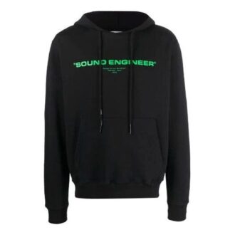 Off-White – Veste à capuche pour homme FW21, motif peint, cordon de serrage, manches longues, coupe ample, noir