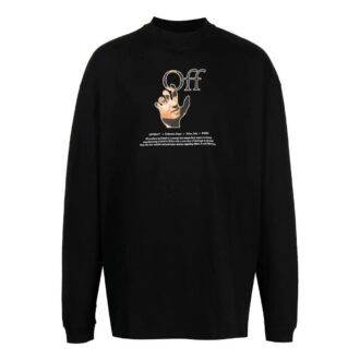Off-White Veste homme SS22 à manches longues, imprimé, version noire