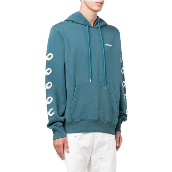 Off-White Veste pour homme SS22 à imprimé alphabétique, bleue