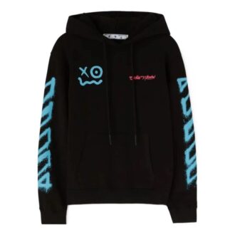 Off-White x Andr / Imprimé visage souriant, coupe unisexe, noir Off-White x Andr / Imprimé visage souriant, coupe unisexe, noir