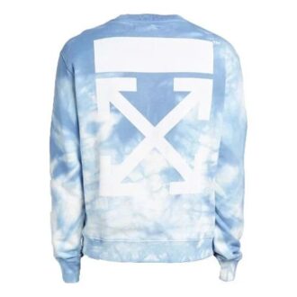Off-White x END.CHEMICAL WASH Slim Back Arrow Tie Dye col rond bleu Off-White x END.CHEMICAL WASH Slim Back Arrow Tie Dye col rond bleu