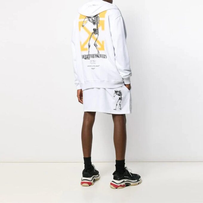 Off-White x UNDERCOVER Crossover Imprimé logo double face Blanc