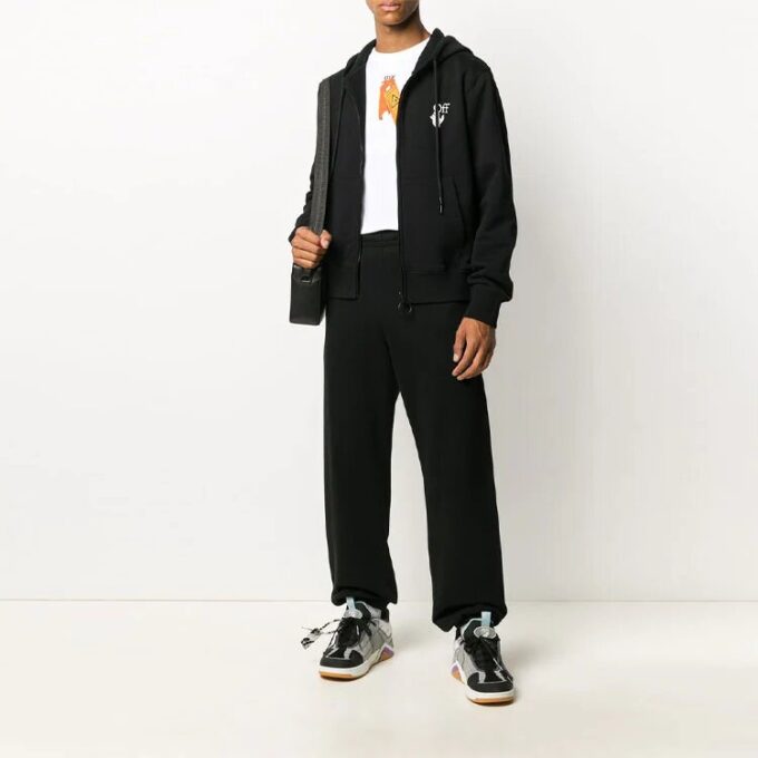 Painting Arrow Zipper Long Classic Noir