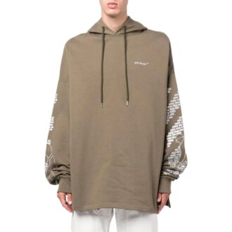Pantalon ample à cordon de serrage Off-White pour homme FW22 imprimé logo Arrows, couleur kaki