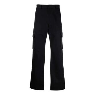 Pantalon cargo casual unie pour homme Off-White FW21, coupe ample, noir