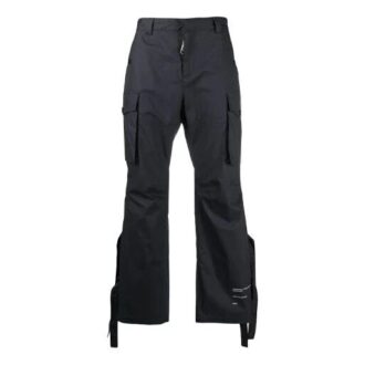 Pantalon cargo décontracté imprimé SS21, version noire