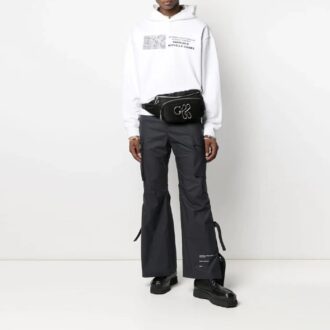 Pantalon cargo décontracté imprimé SS21, version noire