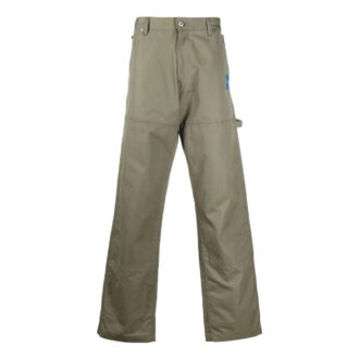 Pantalon cargo droit décontracté pour homme Off-White avec logo imprimé / Vert militaire