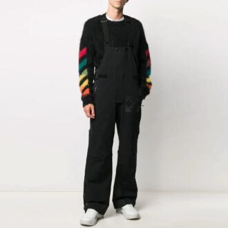 Pantalon cargo droit Micro Mark, coupe ample, noir