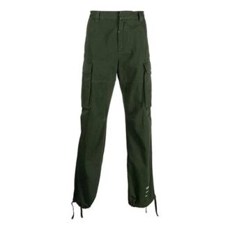 Pantalon cargo droit sur les côtés SS21, version verte