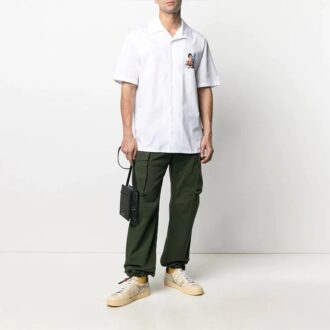 Pantalon cargo droit sur les côtés SS21, version verte