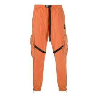 Pantalon cargo en nylon style urbain avec logo uni