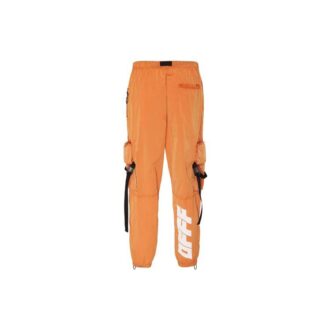 Pantalon cargo en nylon style urbain avec logo uni