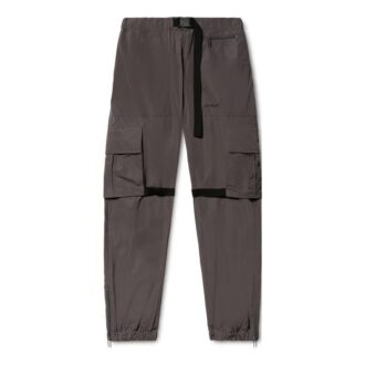Pantalon cargo à rayures diagonales en polyester « Gris foncé »