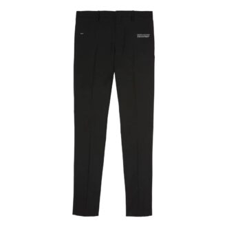 Pantalon casual droit Off-White pour homme FW22, couleur unie, imprimé alphabétique, version standard, noir Pantalon casual droit Off-White pour homme FW22, couleur unie, imprimé alphabétique, version standard, noir