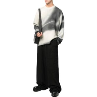 Pantalon casual droit unie Off-White pour homme, collection printemps-été 2022, coupe ample, noir Pantalon casual droit unie Off-White pour homme, collection printemps-été 2022, coupe ample, noir