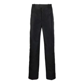 Pantalon casual droit unie Off-White pour homme, collection printemps-été 2022, noir Pantalon casual droit unie Off-White pour homme, collection printemps-été 2022, noir