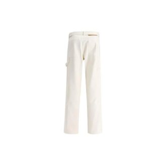 Pantalon casual droit unie Off-White pour homme SS22, blanc Pantalon casual droit unie Off-White pour homme SS22, blanc