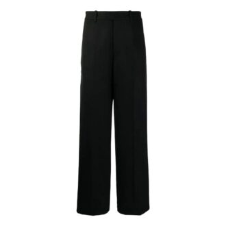 Pantalon casual droit unie taille moyenne Off-White pour homme, collection printemps-été 2022, version noire Pantalon casual droit unie taille moyenne Off-White pour homme, collection printemps-été 2022, version noire