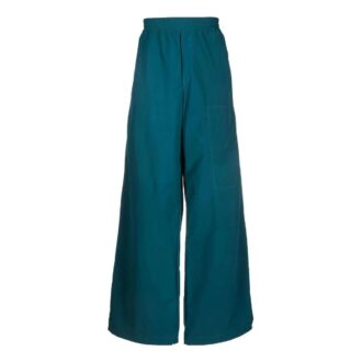 Pantalon décontracté à coupe ample bleu Off-White pour homme, collection automne-hiver 2022, couleur unie, taille élastiquée