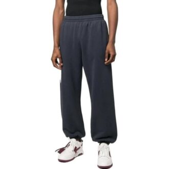 Pantalon décontracté en coton unie Off-White pour homme, collection printemps-été 2022, bleu automne