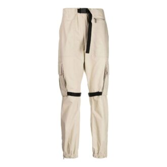 Pantalon décontracté Off-White pour homme FW22, couleur unie, grande poche et lacets, version beige