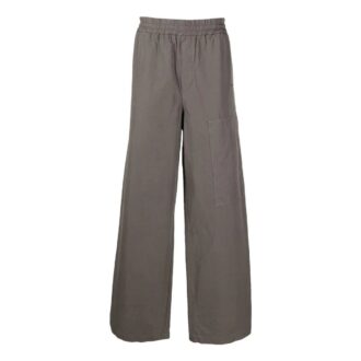 Pantalon décontracté Off-White pour homme FW22, couleur unie, logo brodé, coupe ample, gris