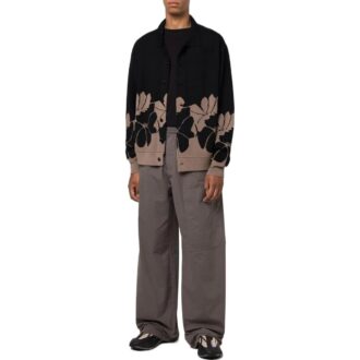 Pantalon décontracté Off-White pour homme FW22, couleur unie, logo brodé, coupe ample, gris