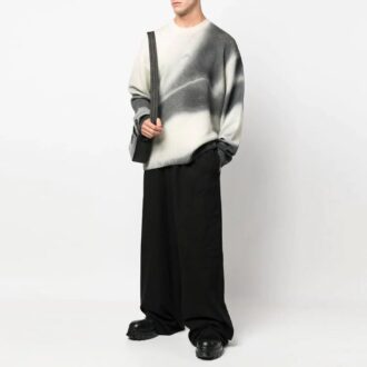 Pantalon décontracté Off-White pour homme FW22, couleur unie, logo brodé, coupe ample, noir