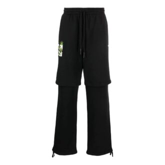 Pantalon décontracté Off-White pour homme FW22 à imprimé Arrows, noir