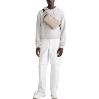 Pantalon décontracté unie Off-White pour homme FW22, coupe ample, blanc