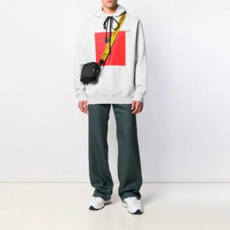 Pantalon de costume pour homme Off-White, coupe ample, vert foncé