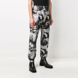 Pantalon de jogging décontracté imprimé de motifs logo SS21, version standard, camouflage blanc
