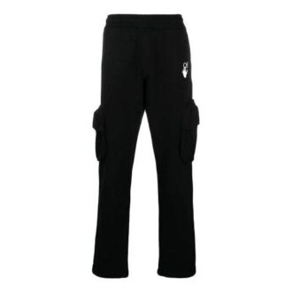 Pantalon de sport décontracté à poche logo SS21 Noir Pantalon de sport décontracté à poche logo SS21 Noir