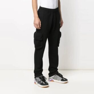 Pantalon de sport décontracté à poche logo SS21 Noir Pantalon de sport décontracté à poche logo SS21 Noir