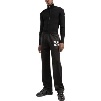 Pantalon de sport/jogging décontracté Off-White pour homme FW22 à motif Arrows, noir