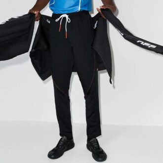 Pantalon de sport/jogging droit à lacets Off-White pour homme FW21, coupe slim, noir