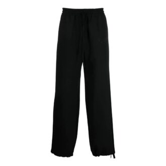 Pantalon de sport/jogging droit unie avec logo brodé Off-White pour homme, collection automne-hiver 2022, coupe ample, noir Pantalon de sport/jogging droit unie avec logo brodé Off-White pour homme, collection automne-hiver 2022, coupe ample, noir