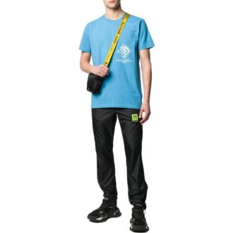Pantalon de sport/jogging Off-White pour homme, collection printemps-été 2022, couleur unie, avec ceinture élastique, version noire Pantalon de sport/jogging Off-White pour homme, collection printemps-été 2022, couleur unie, avec ceinture élastique, version noire
