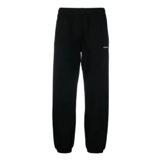 Pantalon de sport/jogging Off-White pour homme, couleur unie, avec logo, noir Pantalon de sport/jogging Off-White pour homme, couleur unie, avec logo, noir