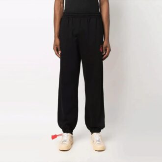 Pantalon de sport/jogging Off-White pour homme, coupe ample, noir, avec flèche rouge Pantalon de sport/jogging Off-White pour homme, coupe ample, noir, avec flèche rouge